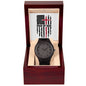 "Man of God (USA Cross)" - Men's Wooden Watch
