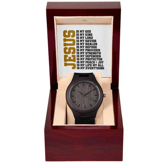 "Jesus is My"  - Men's Wooden  Watch