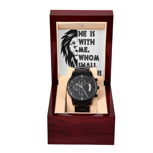 "Lion - He is With Me. Whom Shall I Fear?" - Men's Chronograph Watch