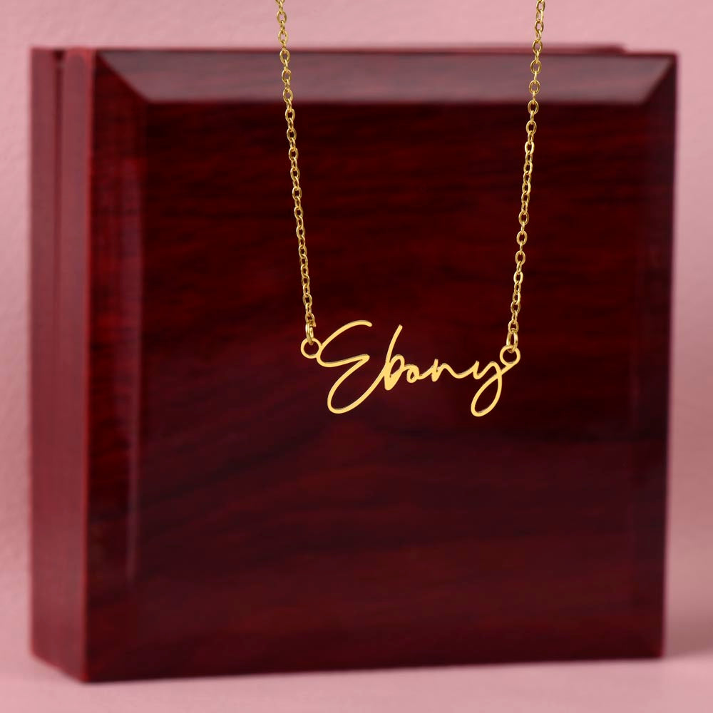 "Promise" - Genesis 9:16 - Women's Signature Style Name Necklace
