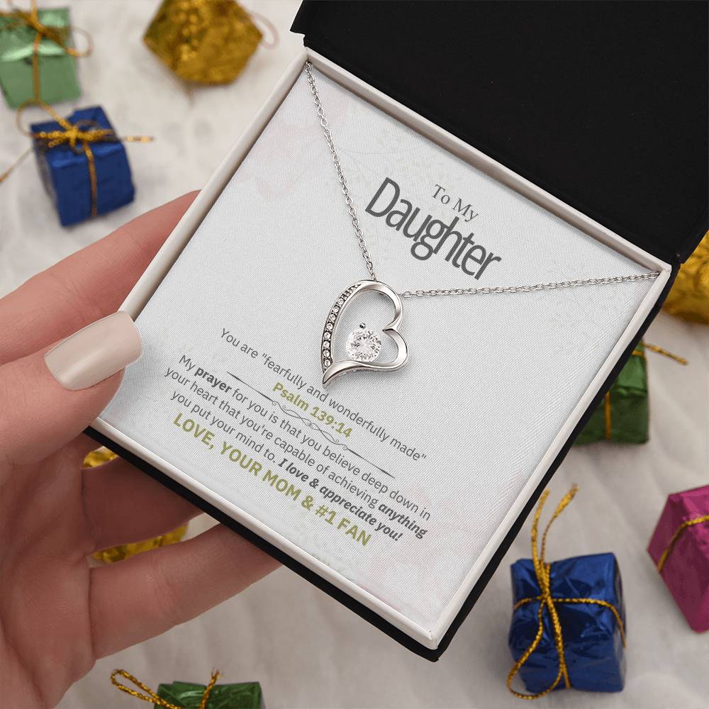 "Daughter - Fearfully & Wonderfully Made" - Psalm 139:14 - Forever Love Women's Necklace