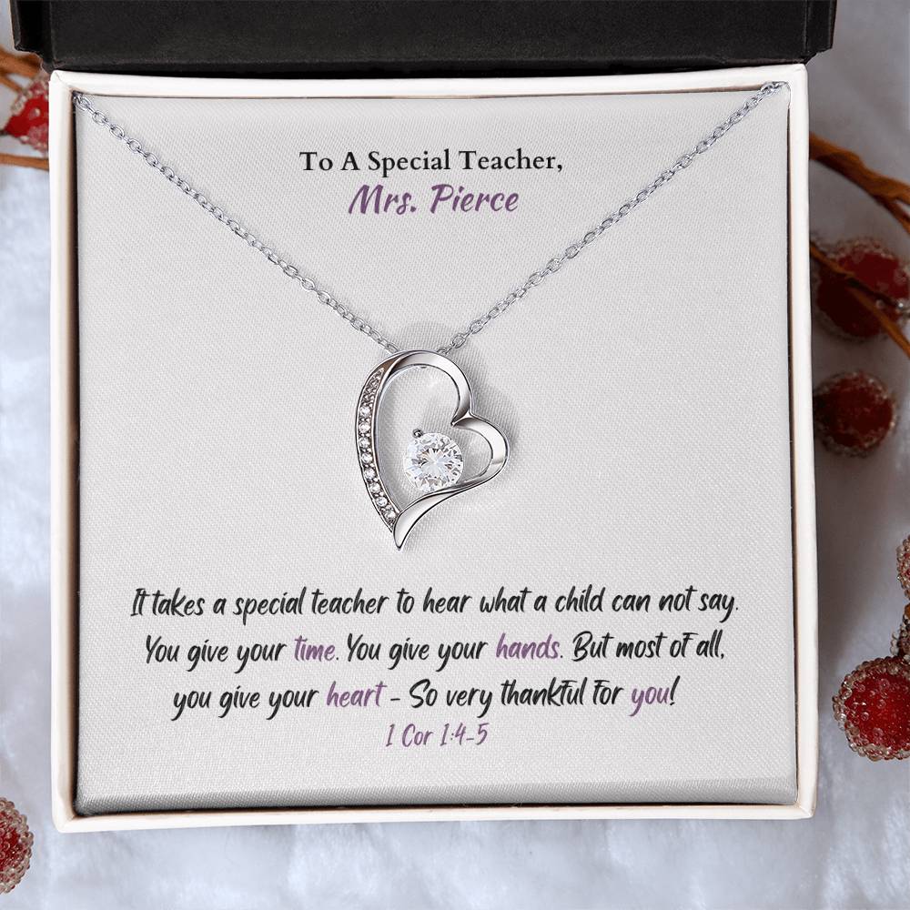 *CUSTOM* Mrs. Pierce - Special Teacher Necklace