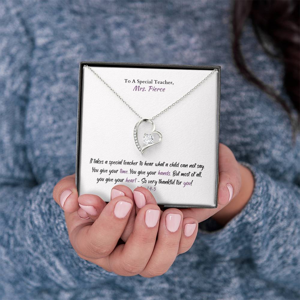 *CUSTOM* Mrs. Pierce - Special Teacher Necklace
