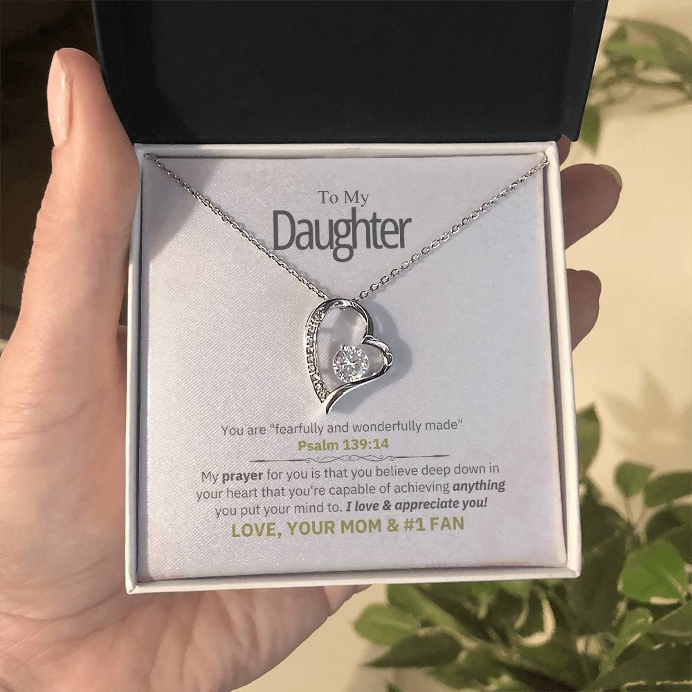 "Daughter - Fearfully & Wonderfully Made" - Psalm 139:14 - Forever Love Women's Necklace