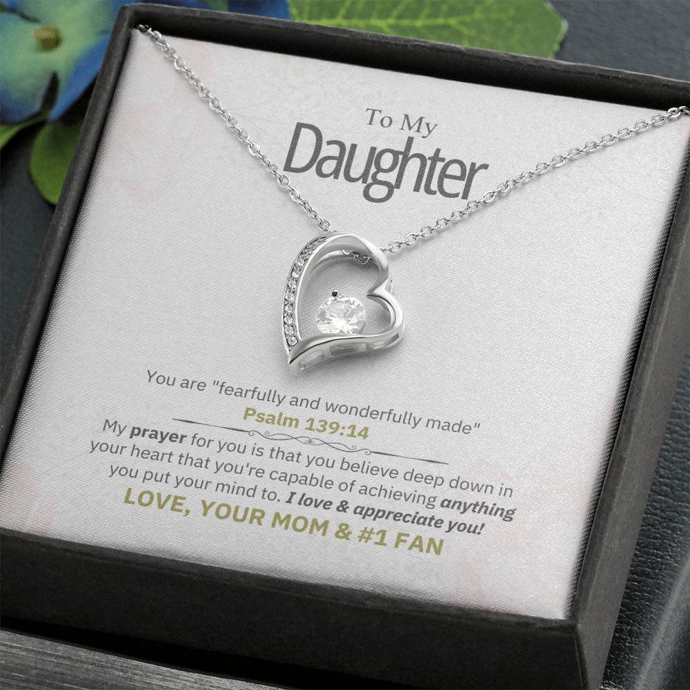 "Daughter - Fearfully & Wonderfully Made" - Psalm 139:14 - Forever Love Women's Necklace