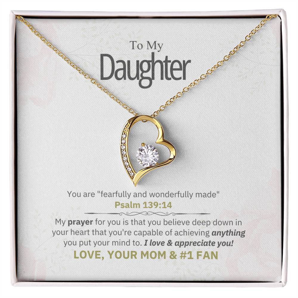 "Daughter - Fearfully & Wonderfully Made" - Psalm 139:14 - Forever Love Women's Necklace