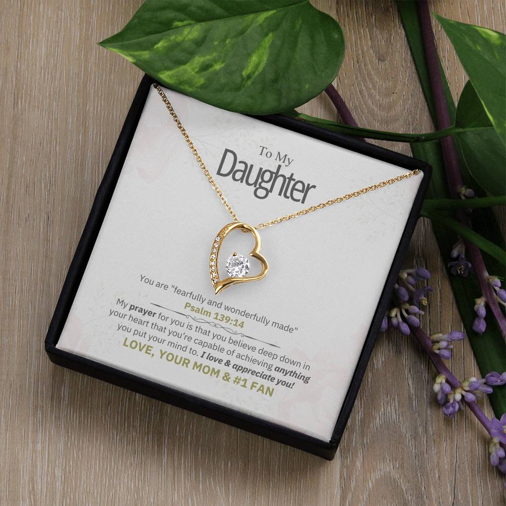 "Daughter - Fearfully & Wonderfully Made" - Psalm 139:14 - Forever Love Women's Necklace