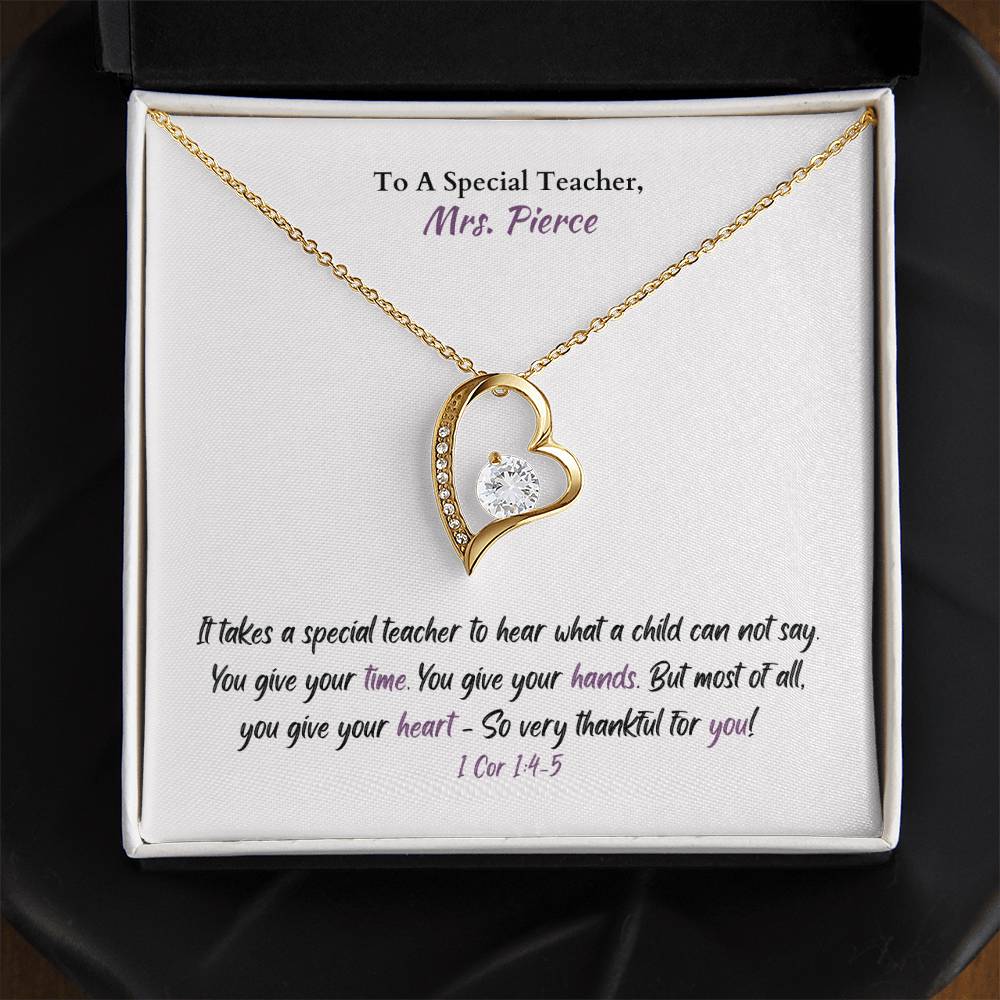 *CUSTOM* Mrs. Pierce - Special Teacher Necklace