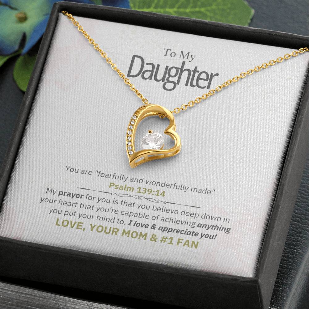 "Daughter - Fearfully & Wonderfully Made" - Psalm 139:14 - Forever Love Women's Necklace