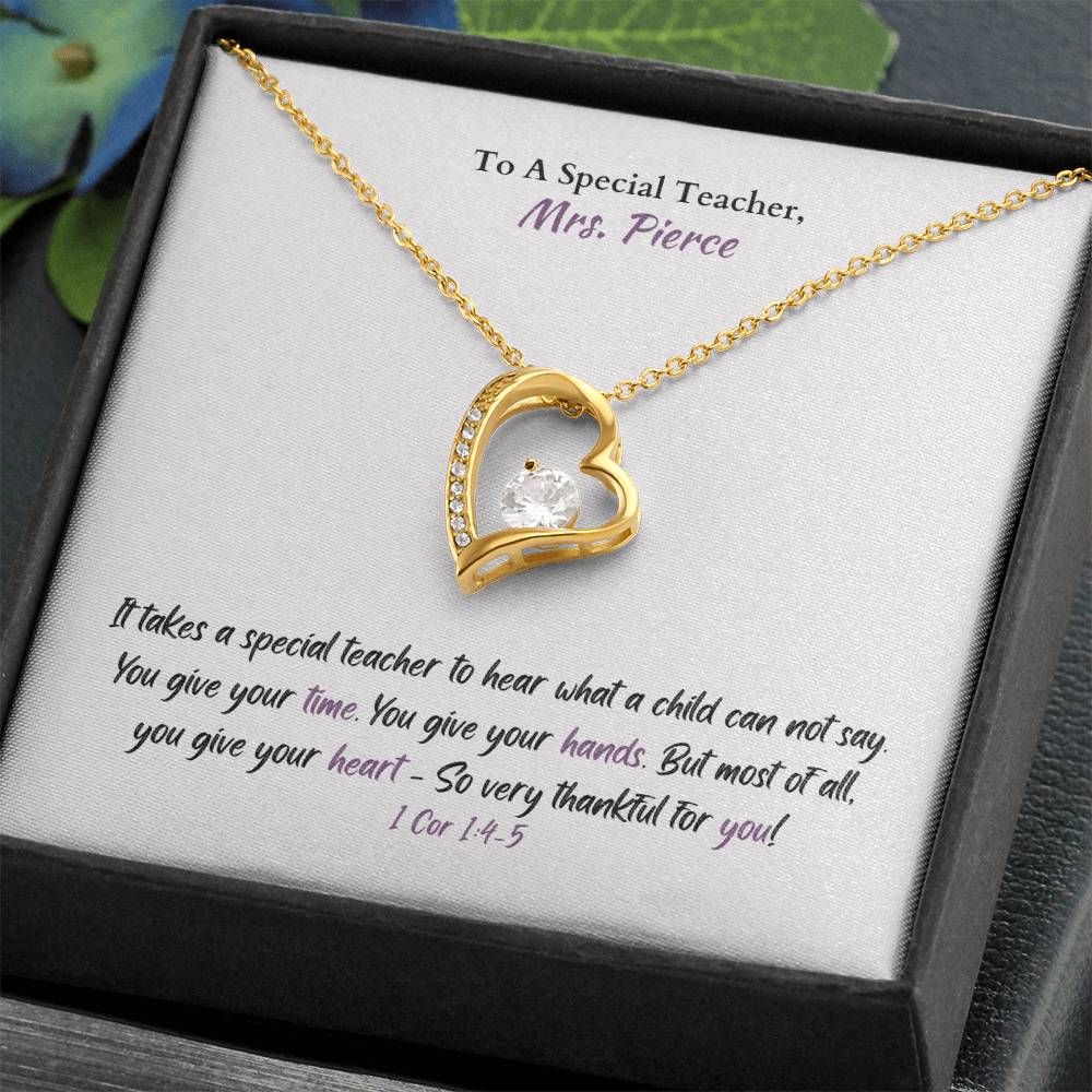 *CUSTOM* Mrs. Pierce - Special Teacher Necklace
