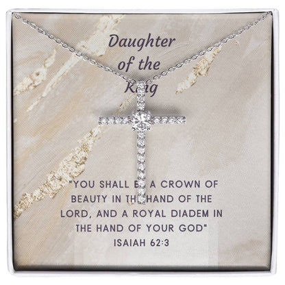 LIMITED EDITION - "Daughter of the King" - CZ Cross Women's Necklace