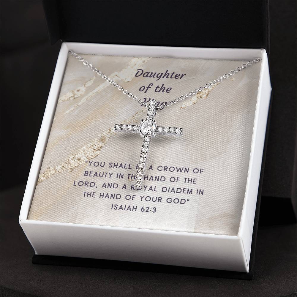 LIMITED EDITION - "Daughter of the King" - CZ Cross Women's Necklace