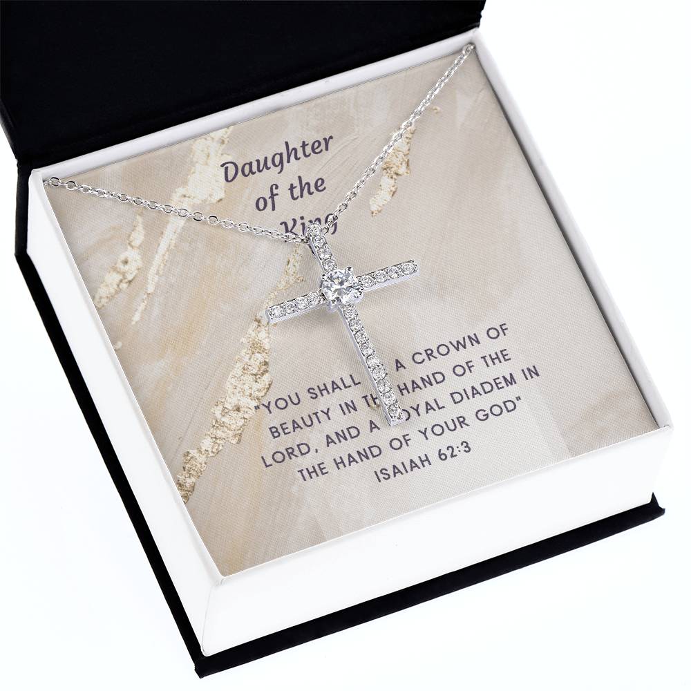 LIMITED EDITION - "Daughter of the King" - CZ Cross Women's Necklace