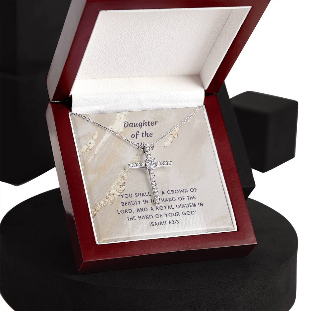 LIMITED EDITION - "Daughter of the King" - CZ Cross Women's Necklace