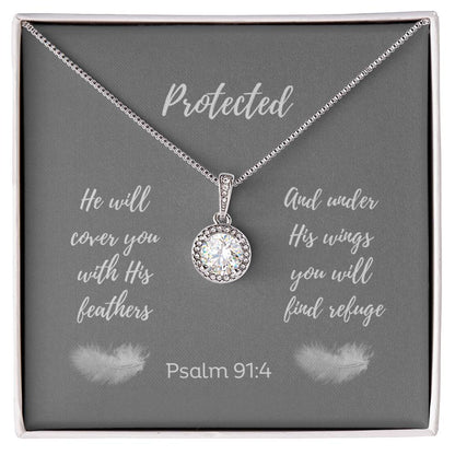 "Protected, He Will Cover You..." - Psalm 91:4 - Eternal Hope Women's Necklace