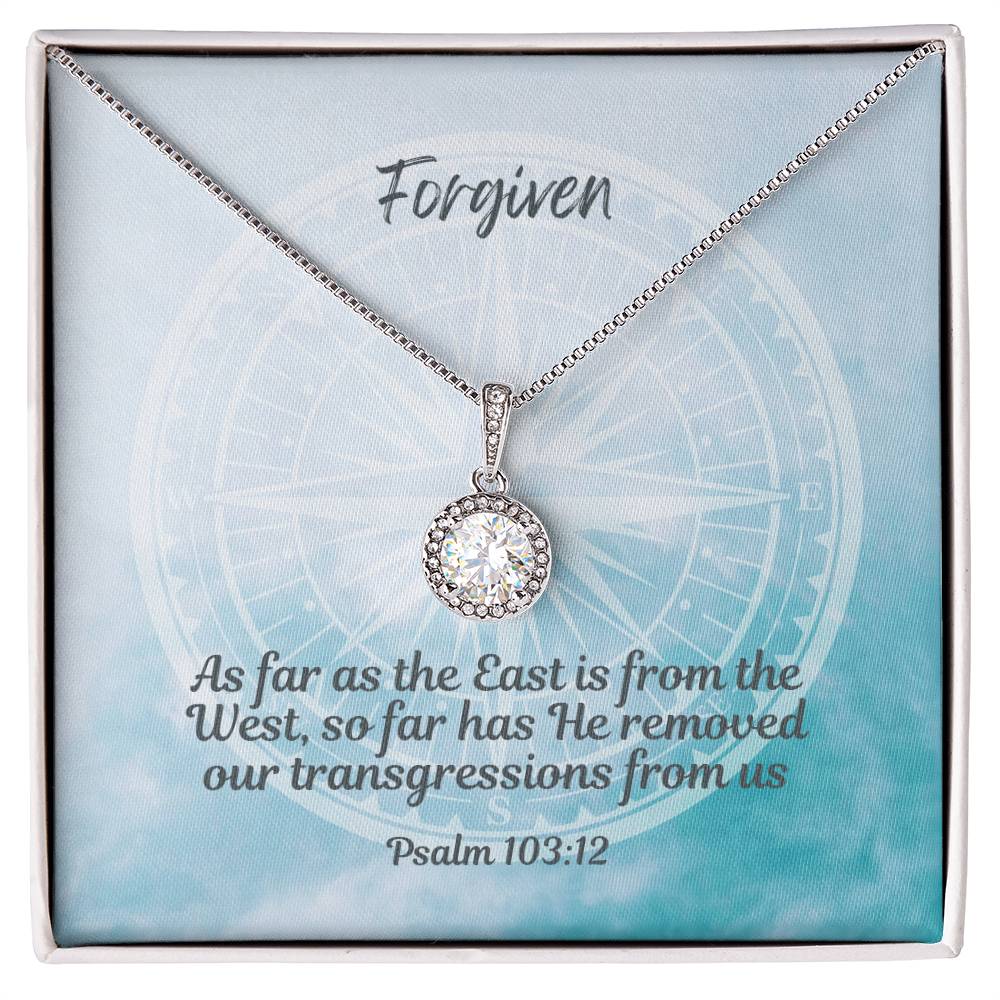 "Forgiven" - Psalm 103:12 - Eternal Hope Women's Necklace