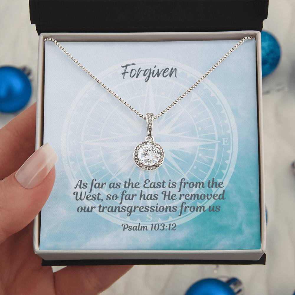 "Forgiven" - Psalm 103:12 - Eternal Hope Women's Necklace