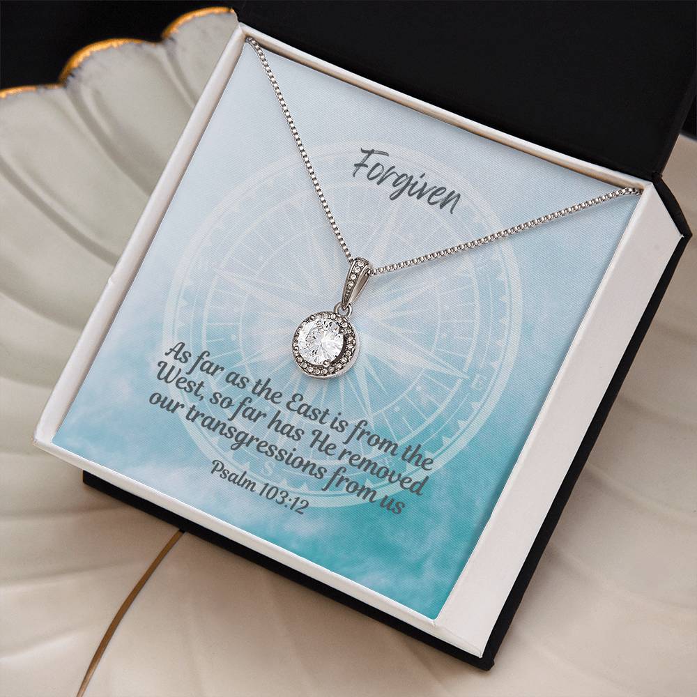 "Forgiven" - Psalm 103:12 - Eternal Hope Women's Necklace