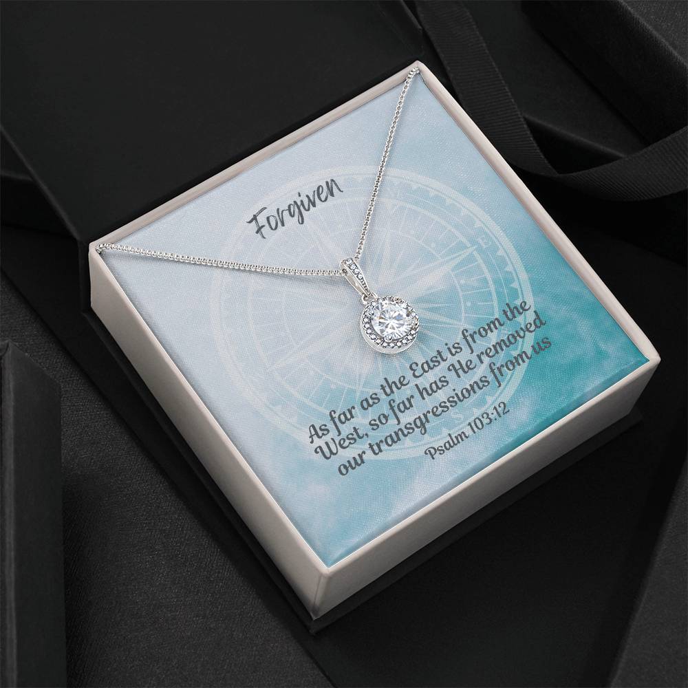 "Forgiven" - Psalm 103:12 - Eternal Hope Women's Necklace