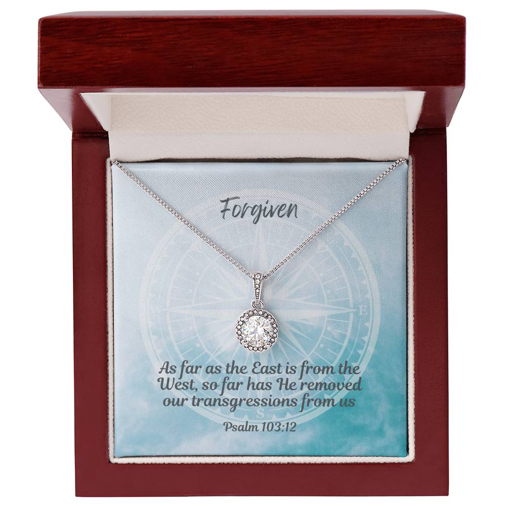 "Forgiven" - Psalm 103:12 - Eternal Hope Women's Necklace