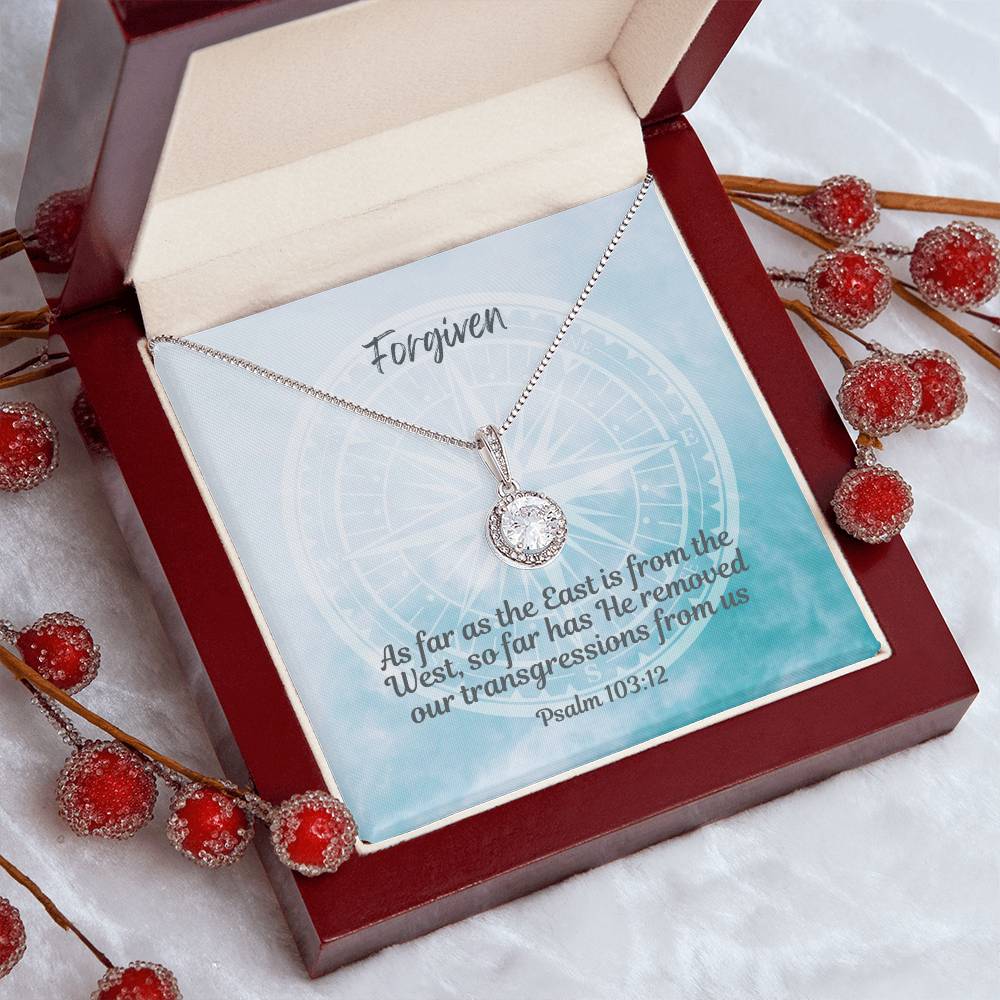 "Forgiven" - Psalm 103:12 - Eternal Hope Women's Necklace