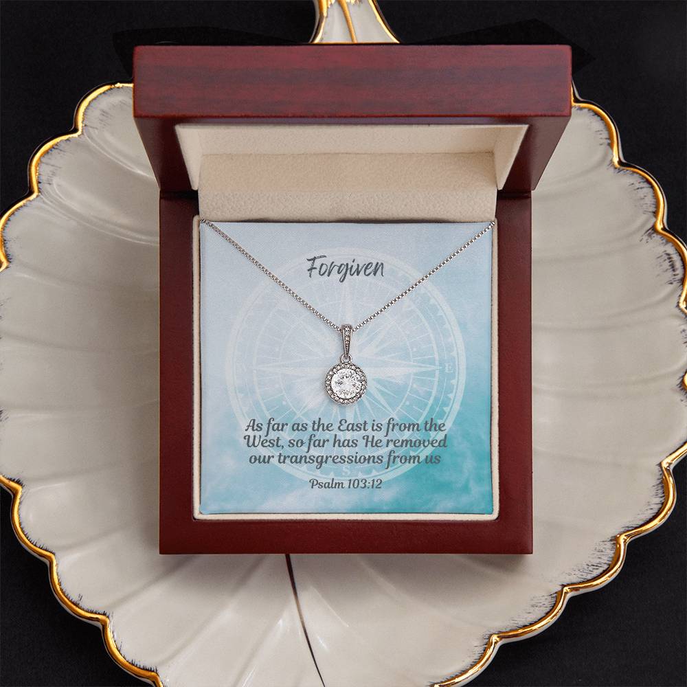 "Forgiven" - Psalm 103:12 - Eternal Hope Women's Necklace