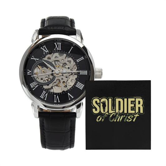 "Soldier of Christ (Camo)"  - Men's Openwork Watch