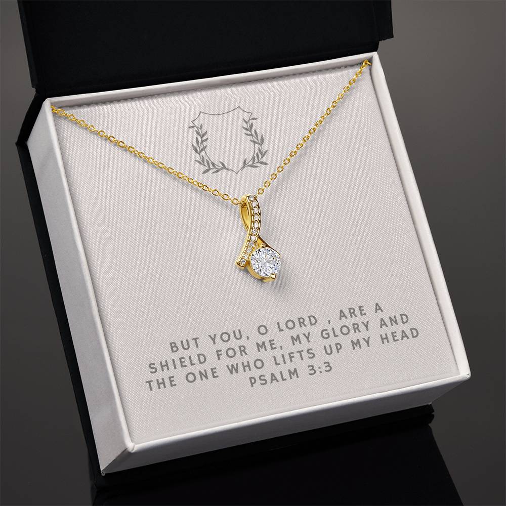 "Shield" - Psalm 3:3- Alluring Beauty Women's Necklace