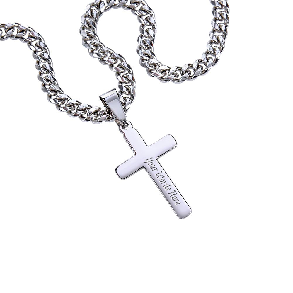 Stay Lit for Jesus - Mens Cross Necklace