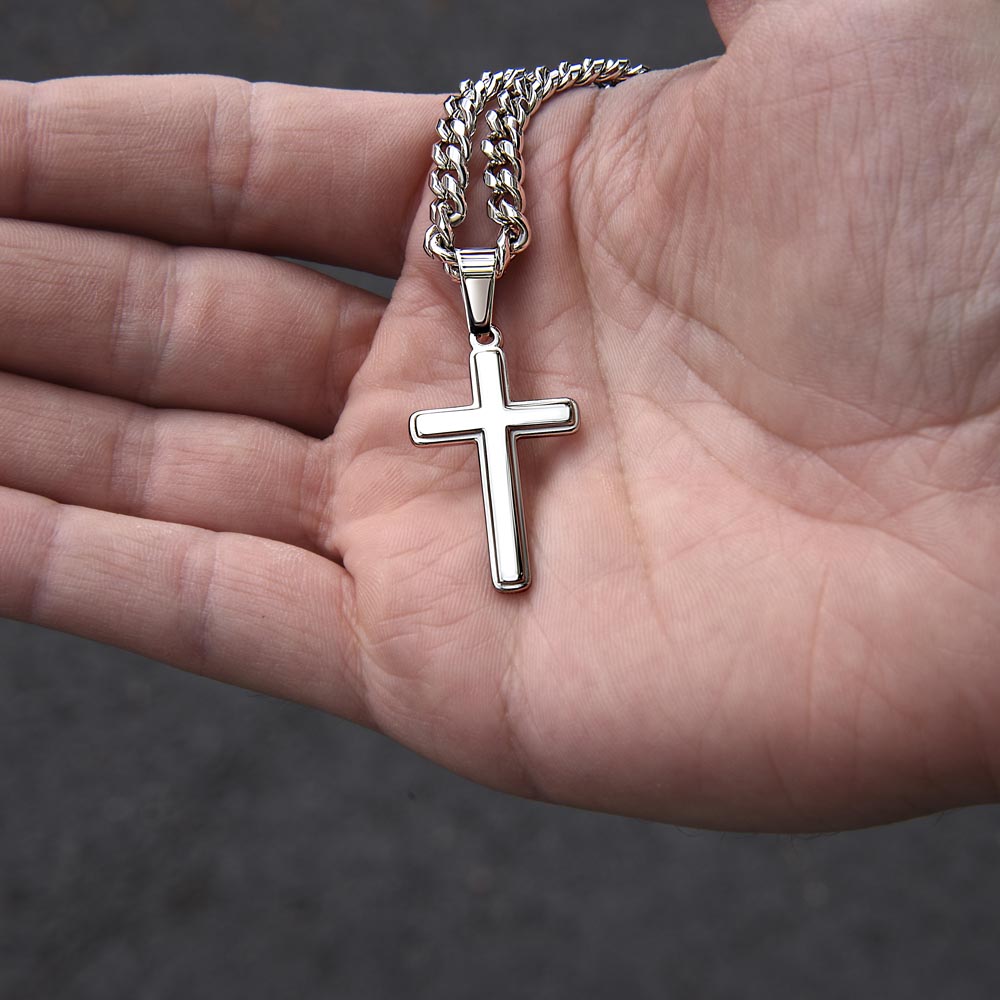 Personalizable - Set Apart & Chosen - Mens Cross Necklace