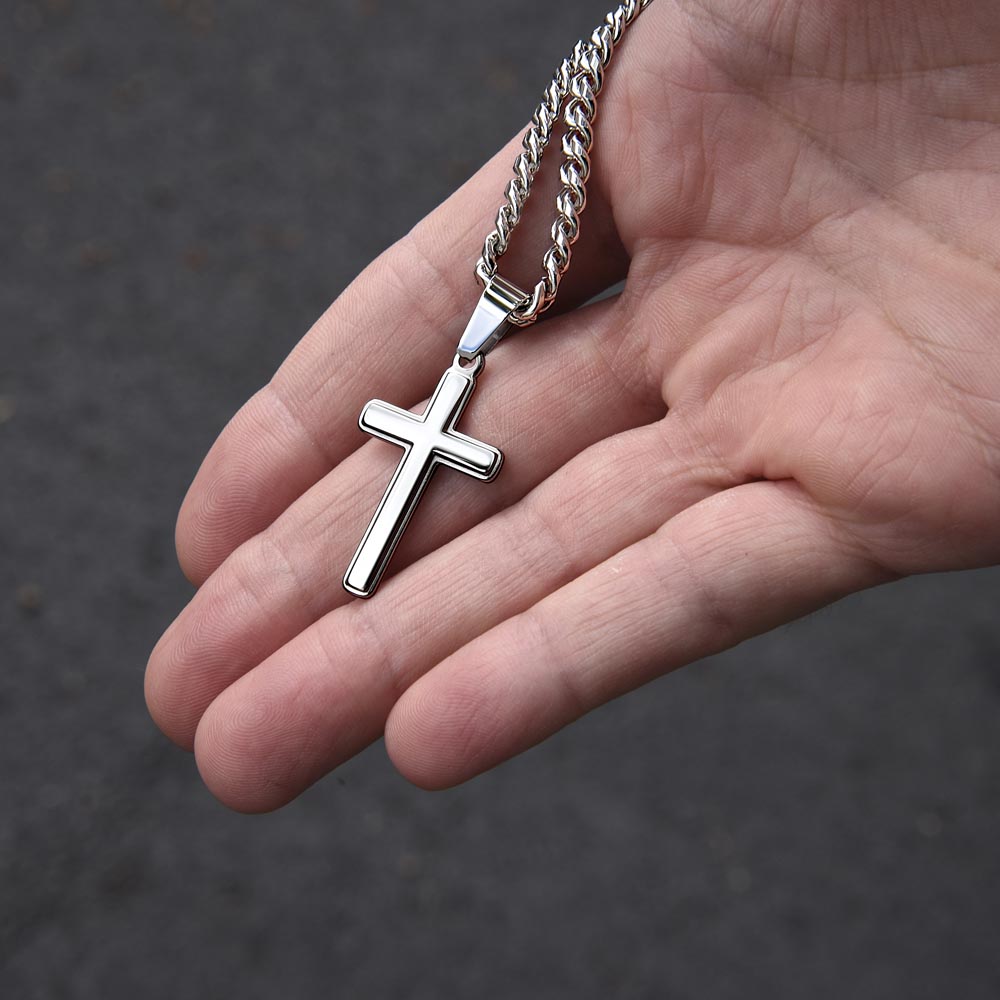 Hope & Future - Jer 29:11 - Mens Cross Necklace