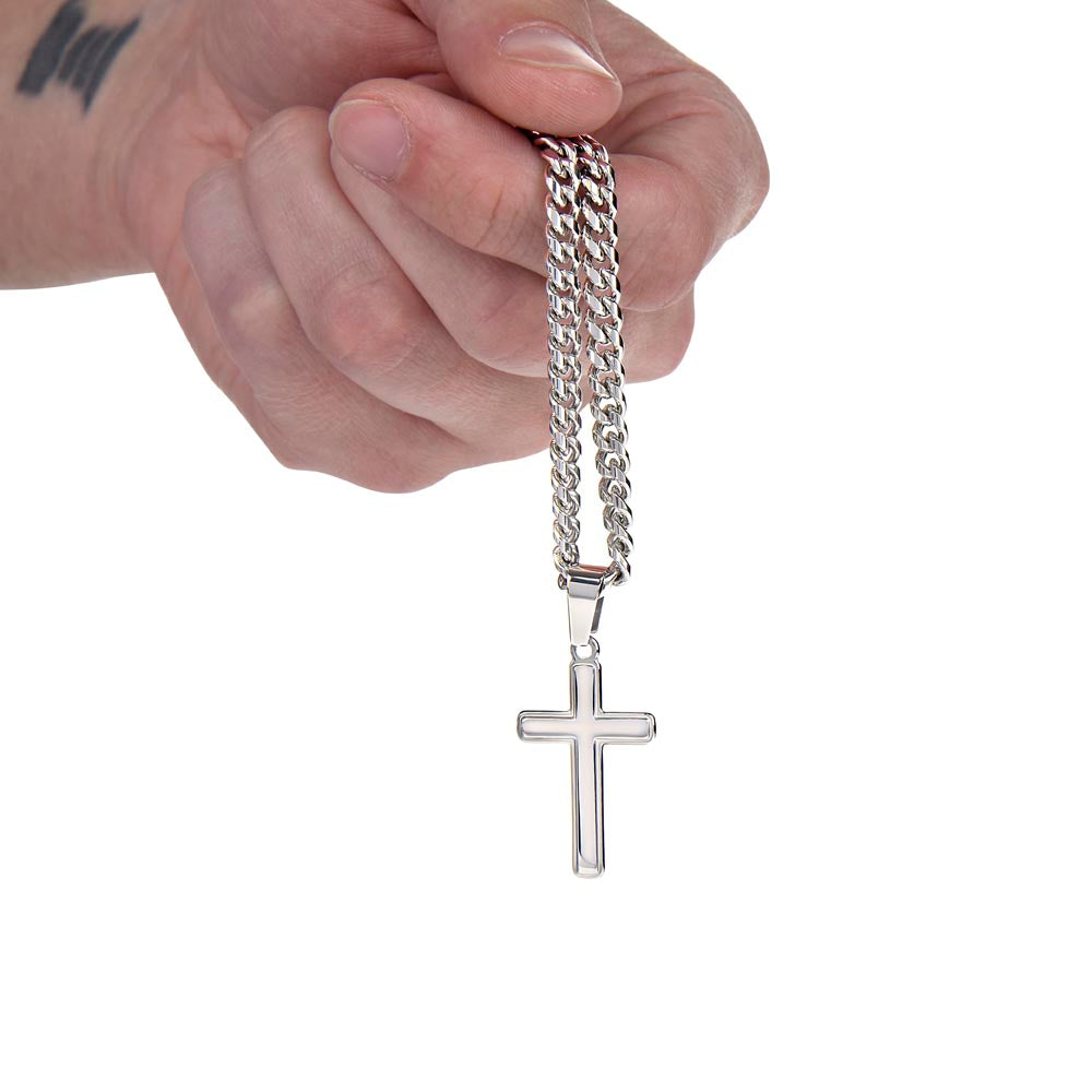 Personalizable - Set Apart & Chosen - Mens Cross Necklace