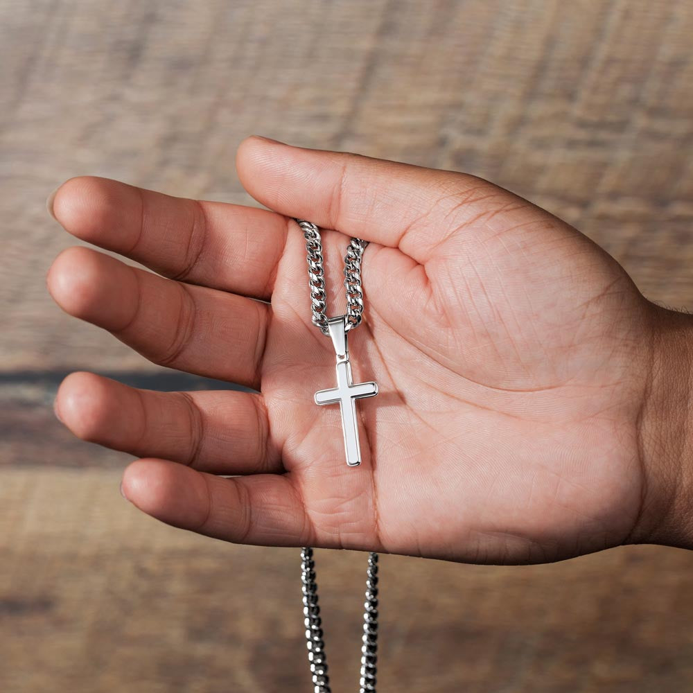 Hope & Future - Jer 29:11 - Mens Cross Necklace