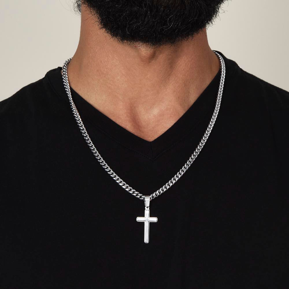 Hope & Future - Jer 29:11 - Mens Cross Necklace