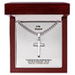Husband - Men's Cross Necklace - 1 Thes 5:11