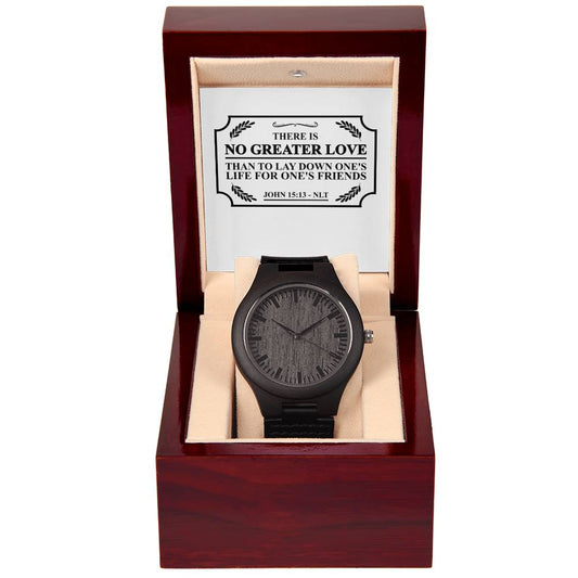 "No Greater Love"  - Men's Wooden  Watch