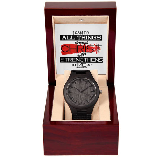 "I Can... Phil 4:13"  - Men's Wooden  Watch