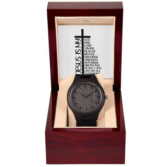 "Jesus Is My..."  - Men's Wooden  Watch