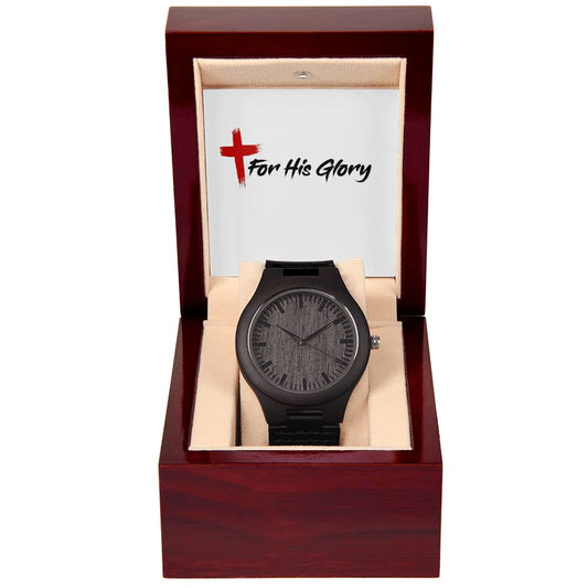 "For His Glory"  - Men's Wooden  Watch