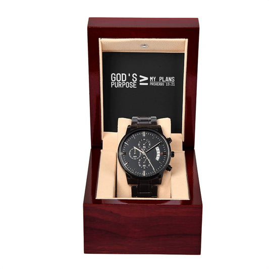 "God's Purpose > My Plans"- Men's Chronograph Watch