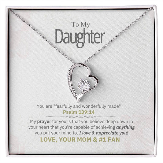"Daughter - Fearfully & Wonderfully Made" - Psalm 139:14 - Forever Love Women's Necklace