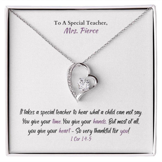 *CUSTOM* Mrs. Pierce - Special Teacher Necklace